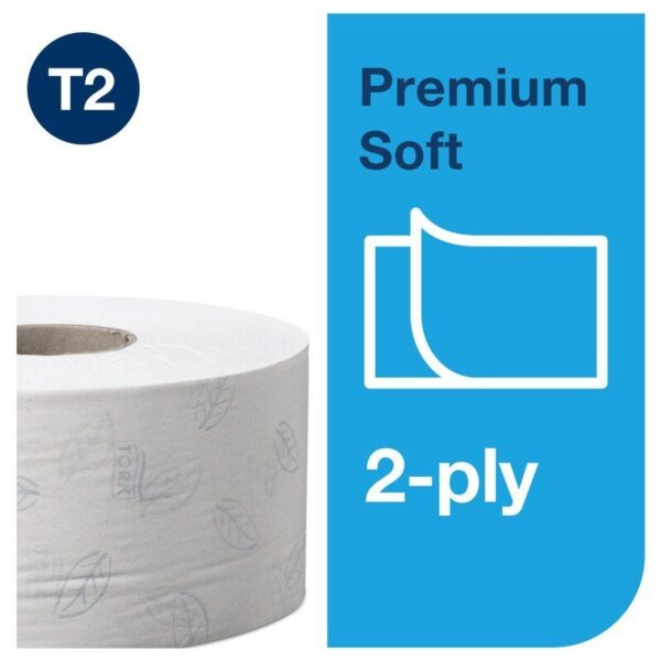 TORK T2 PREMIUM MINI JUMBO TOILET ROLL 12 X 170 METER - Image 2