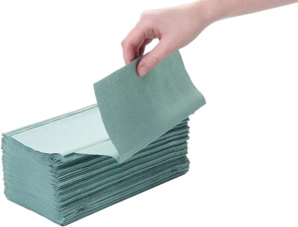 GREEN 1PLY INTERFOLD HAND TOWELS X 5000