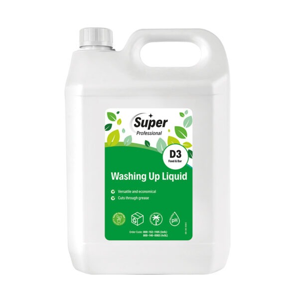 D3 Green Detergent Washing Up Liquid (5L)