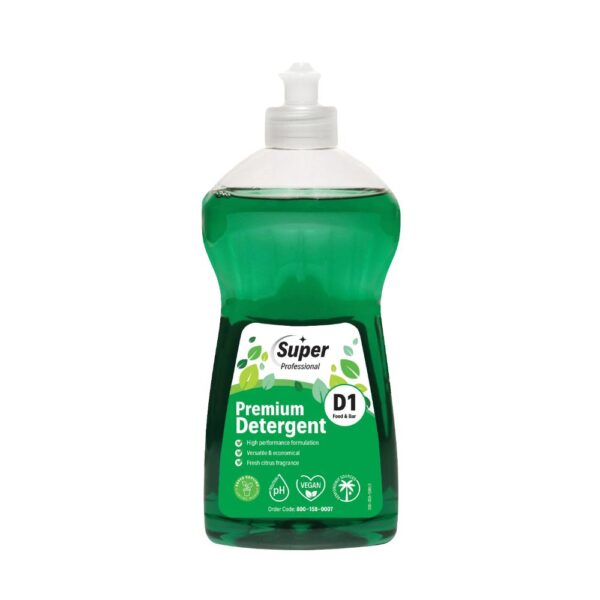 D1 Premium Green Detergent Washing Up Liquid (500ml)