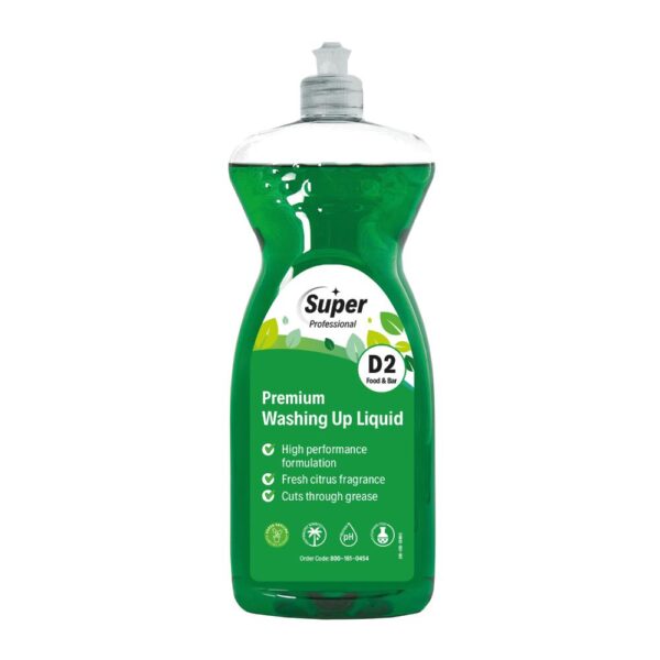 D2 Premium Green Detergent Washing Up Liquid (1L)