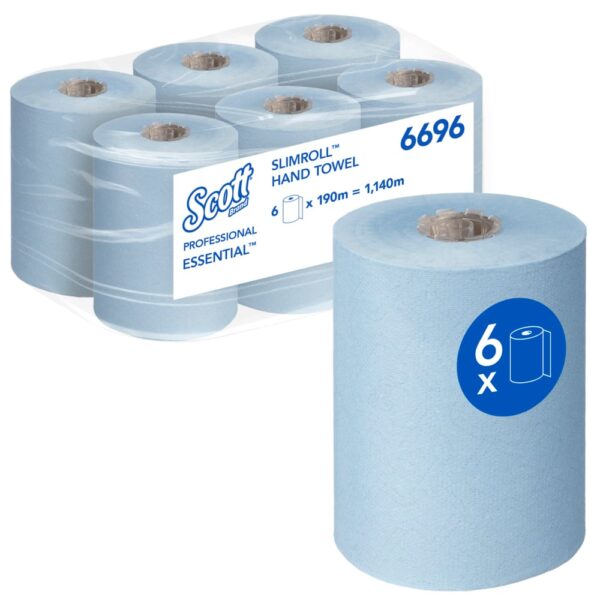 Scott Essential Rolled Hand Towels (6 x 190m)